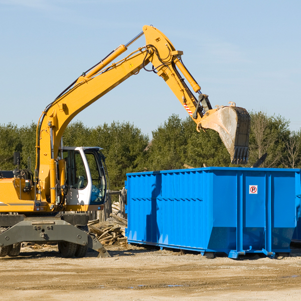 what are the rental fees for a residential dumpster in Bunker Hill